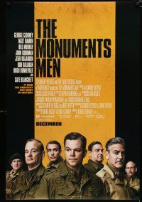 8c537 MONUMENTS MEN December advance DS 1sh '14 George Clooney, Matt Damon, Bill Murray & more!