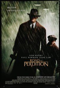 8c638 ROAD TO PERDITION DS 1sh '02 Sam Mendes directed, Tom Hanks, Paul Newman, Jude Law!