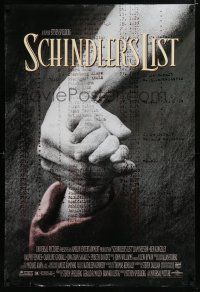8c661 SCHINDLER'S LIST DS 1sh '93 Steven Spielberg World War II classic, Best Picture winner!