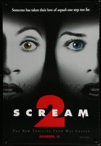 8c662 SCREAM 2 teaser 1sh '97 Wes Craven directed, Neve Campbell, Courteney Cox!