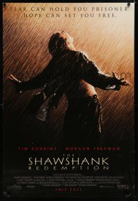 8c668 SHAWSHANK REDEMPTION advance DS 1sh '94 Tim Robbins, Morgan Freeman, written by Stephen King!