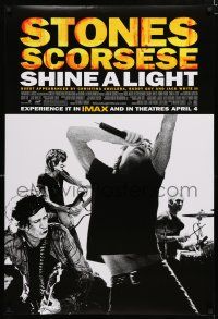 8c672 SHINE A LIGHT advance DS 1sh '08 Martin Scorcese's Rolling Stones documentary, concert image!