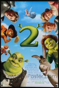 8c677 SHREK 2 DS 1sh '04 Mike Myers, Eddie Murphy, computer animated fairy tale characters!