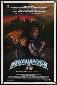 8c700 SPACEHUNTER ADVENTURES IN THE FORBIDDEN ZONE 1sh '83 art of Molly Ringwald, Peter Strauss!