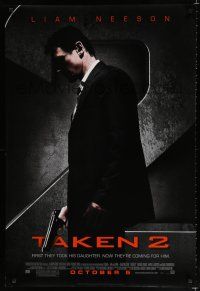 8c736 TAKEN 2 style A advance DS 1sh '12 cool image of Liam Neeson w/gun!