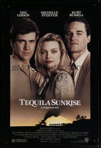 8c747 TEQUILA SUNRISE 1sh '88 Mel Gibson, pretty Michelle Pfeiffer & Kurt Russell!