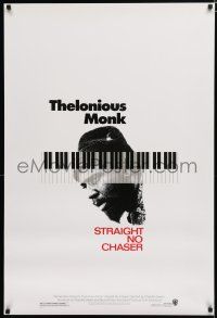 8c755 THELONIOUS MONK: STRAIGHT, NO CHASER 1sh '89 Clint Eastwood produced jazz bio!