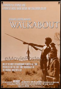 8c816 WALKABOUT 1sh R97 Jenny Agutter & Luc Roeg follow David Gulpilil in the Outback!