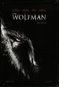 8c838 WOLFMAN teaser DS 1sh '10 Benicio Del Toro, Anthony Hopkins, Emily Blunt!