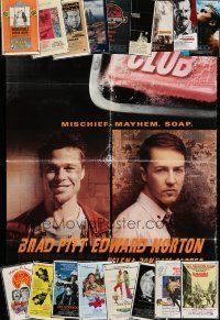 8d022 LOT OF 39 FOLDED ONE-SHEETS '60s-00s Fight Club + a variety of other great images!