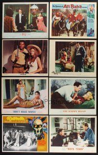 8d046 LOT OF 35 LOBBY CARDS '40s-70s great scenes from a variety of different movies!