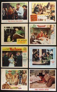 8d053 LOT OF 21 WESTERN LOBBY CARDS '40s-70s great scenes from cowboy movies!