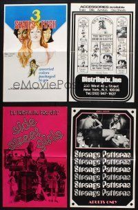 8d078 LOT OF 19 UNCUT PRESSBOOKS FROM SEXPLOITATION MOVIES '60s-70s sexy advertising images!
