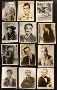 8d158 LOT OF 22 8x10 PORTRAIT STILLS OF MALE STARS '40s-50s Jack Palance, James Stewart & more!