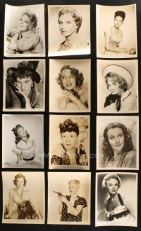 8d159 LOT OF 22 8x10 PORTRAIT STILLS OF FEMALE STARS '40s-50s pretty actresses c/u & full-length!