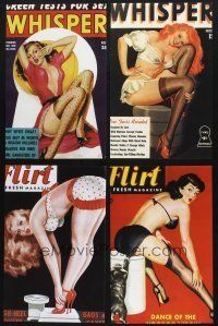 8d172 LOT OF 25 REPRO FLIRT, WHISPER AND OTHER MAGAZINE COVERS & PAGES '00s super sexy art!
