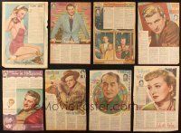 8d173 LOT OF 40 NEWSPAPER PAGES '40s-50s In Hollywood with Louella O. Parsons & Snappy Shots!