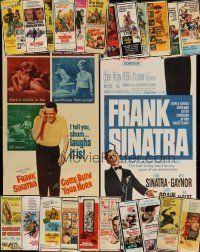 8d200 LOT OF 24 MOSTLY UNFOLDED INSERTS '50s-60s great images from a variety of different movies!