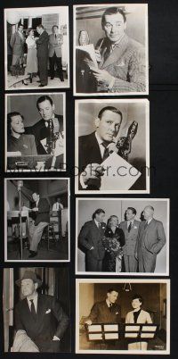 8d165 LOT OF 8 TELEVISION AND RADIO STILLS OF HERBERT MARSHALL '40s-50s by NBC microphone & more!