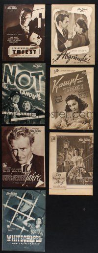 8d113 LOT OF 7 GERMAN PROGRAMS FROM J. ARTHUR RANK ENGLISH MOVIES '40s-50s different images!