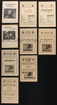 8d112 LOT OF 9 GERMAN PROGRAMS FROM LOCAL THEATRES '30s-50s cool images & information!