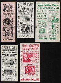 8d103 LOT OF 5 SPOOK SHOW HERALDS '60s great horror movies including Hitchcock's The Birds!