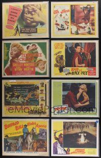 8d035 LOT OF 89 LOBBY CARDS '45 - '75 many great images from a variety of different movies!