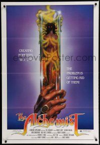 8e023 ALCHEMIST 1sh '85 directed by Charles Band, sexy monster in a test tube art!