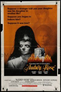8e057 AUDREY ROSE 1sh '77 Susan Swift, Anthony Hopkins, a haunting vision of reincarnation!