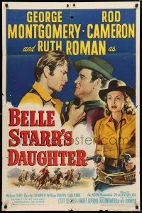 8e085 BELLE STARR'S DAUGHTER 1sh '48 art of Ruth Roman, George Montgomery, Rod Cameron!