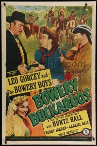 8e118 BOWERY BUCKAROOS 1sh '47 Leo Gorcey & Bowery Boys w/Huntz Hall in wacky western!