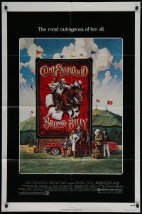 8e123 BRONCO BILLY 1sh '80 Clint Eastwood, art by Gerard Huerta & Roger Huyssen!