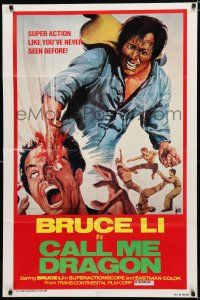 8e125 BRUCE LEE AGAINST SUPERMEN 1sh '78 bloody art of Yi Tao Chang in action in title role!