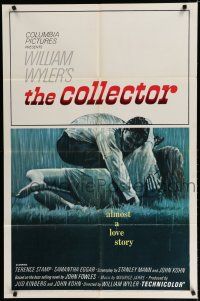 8e161 COLLECTOR 1sh '65 art of Terence Stamp & Samantha Eggar, William Wyler directed!