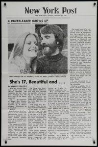 8e215 DEFIANCE OF GOOD New York Post style 1sh '74 Jean Jennings, a cheerleader grows up!