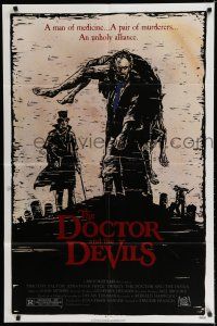 8e229 DOCTOR & THE DEVILS 1sh '85 Timothy Dalton, cool graverobber artwork by Goozee!