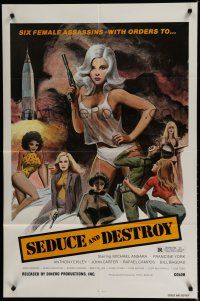 8e232 DOLL SQUAD 1sh '73 Ted V. Mikels directed, action art of sexy lady assassins!