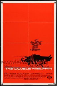 8e238 DOUBLE McGUFFIN 1sh '79 Ernest Borgnine, George Kennedy, cool different Saul Bass art!