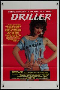 8e250 DRILLER 1sh '84 Taija Rae, Renee Summers, sexploitation Thriller parody!
