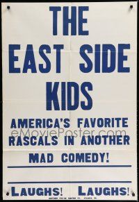 8e259 EAST SIDE KIDS 1sh '40 Dead End Kids rip-off with an entirely new cast!