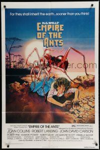 8e265 EMPIRE OF THE ANTS 1sh '77 H.G. Wells, great Drew Struzan art of monster attacking!