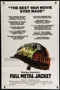 8e334 FULL METAL JACKET English 1sh '87 Stanley Kubrick Vietnam War movie, Castle art!