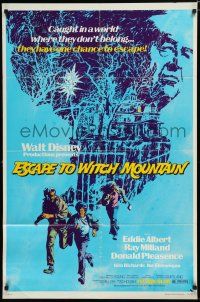 8e271 ESCAPE TO WITCH MOUNTAIN 1sh '75 Disney, they're in a world where they don't belong!