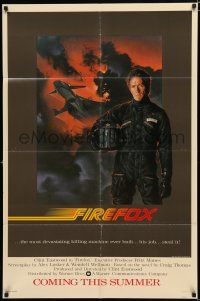 8e298 FIREFOX advance 1sh '82 cool C.D. de Mar art of killing machine, Clint Eastwood!