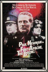 8e318 FORT APACHE THE BRONX 1sh '81 Paul Newman, Edward Asner & Ken Wahl as NYC cops!