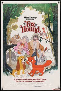8e321 FOX & THE HOUND 1sh '81 two friends who didn't know they were supposed to be enemies!