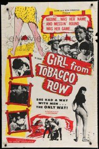 8e353 GIRL FROM TOBACCO ROW 1sh '66 Rachel Romen, Tex Ritter, wilder than a peach orchard hog!