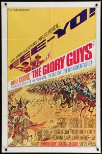 8e357 GLORY GUYS style A 1sh '65 Sam Peckinpah, sabres glistening, battle art by Frank McCarthy!