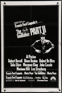 8e361 GODFATHER PART II 1sh '74 Al Pacino in Francis Ford Coppola classic sequel!