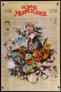 8e374 GREAT MUPPET CAPER 1sh '81 Jim Henson, Kermit the frog, great Struzan artwork!